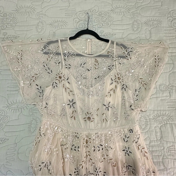 NWT Anthropologie Mac Duggal Evonna Dress 14 Wedding Mother of the Bride Ivory - Picture 8 of 16